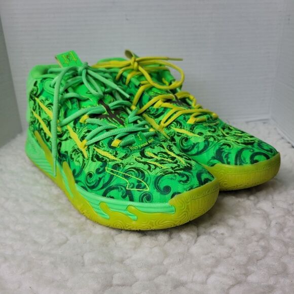 PUMA LAMELO MB.03 La France Mens Size 12 Green/Yellow 379233-01 basketball Shoes - Picture 1 of 12